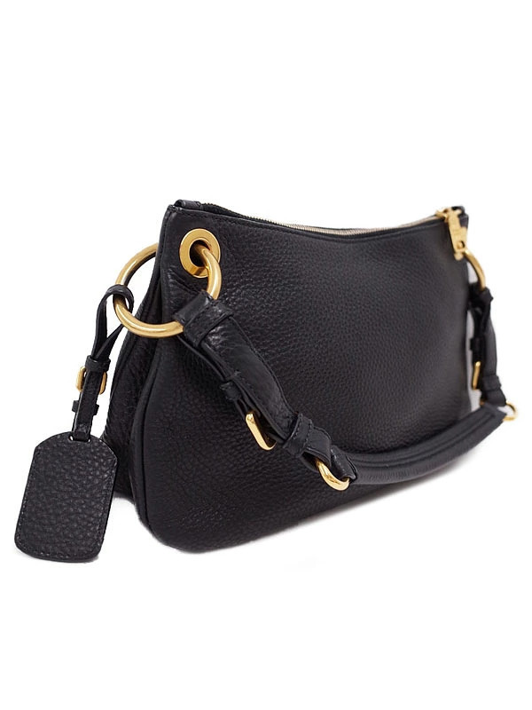 Prada Leather Daino Bag Vitello Black Shoulder